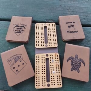 Leather Travel Cribbage Board