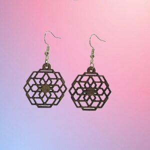 Geometric 7 Themed Earrings, State Pride. Great Jewelry gift for gift baskets, mother's day gifts. Laser Cut, stained
