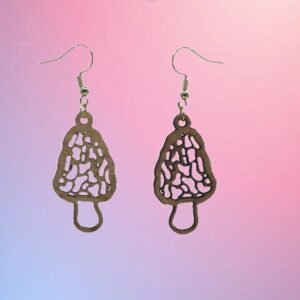 Morel Mushroom Themed Earrings, State Pride. Great Jewelry gift for gift baskets, mother's day gifts. Laser Cut, stained