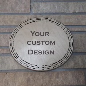 Custom Cribbage Board, Personalized Cribbage Game, Unique Oval Wood Gift