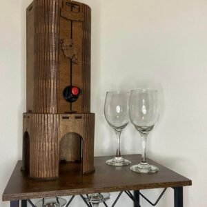 Wine dispenser 3 liter boxed wine. Wine holder for entertaining, housewarming, wedding, catering or bar decor.  Great gift for wine lovers.