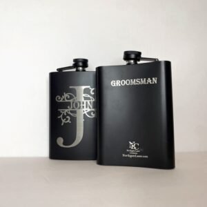 Groomsman Wedding Gift Flask Personalized Stainless Steel Best Man Gift 8 oz. Flask