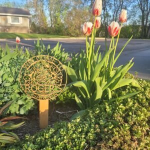 Welcome To My Garden Sign, Personalized with Name, Perfect for Garden Lover and Gift, Laser Cut Signs for Outdoor Use, Beautiful Plant Decor